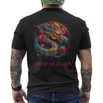 Chinese Dragon New Year 2024 Zodiac Year Of The Dragon 2024 Men's T-shirt Back Print - Seseable