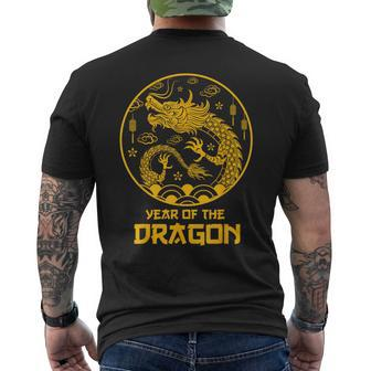 Chinese New Year 2024 Year Of The Dragon Happy New Year 2024 Men's T-shirt Back Print - Monsterry UK