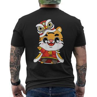 Chinese Zodiac Year Of The Tiger Chinese New Year 2022 Mens Back Print T-shirt - Thegiftio UK