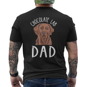Chocolate Labrador Dad Chocolate Lab Dad Men's T-shirt Back Print - Monsterry