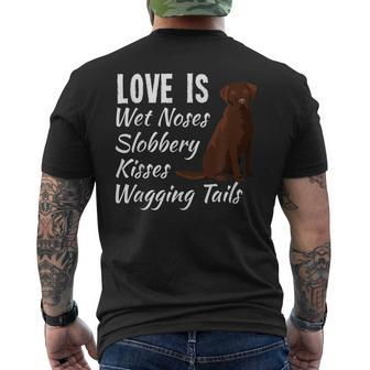 Chocolate Labrador Retriever Dog Love Lab Dogs Saying Men's T-shirt Back Print - Monsterry DE
