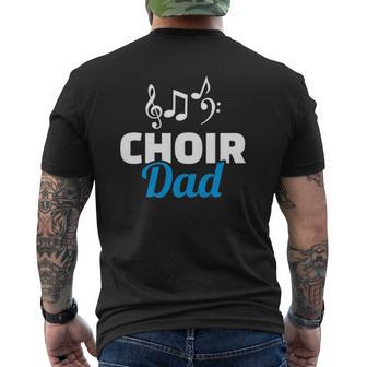 Choir Dad Music Notes Father's Day Mens Back Print T-shirt | Mazezy