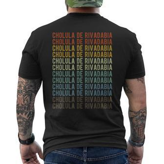 Cholula De Rivadabia City Mexico Retro Men's T-shirt Back Print - Monsterry AU