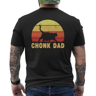 Chonk Dad Fat Cat Dad Meme For Cat Dads Mens Back Print T-shirt | Mazezy