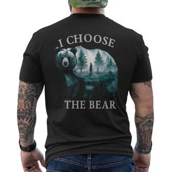 I Choose The Bear 2024 Bear In The Camp Trending Men's T-shirt Back Print - Monsterry CA