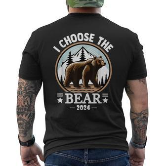 I Choose The Bear Lover Bear In The Woods Men's T-shirt Back Print - Monsterry