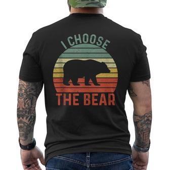 I Choose The Bear Novelty Viral Humor C Men's T-shirt Back Print - Monsterry
