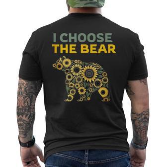 I Choose The Bear I Choose The Bear In The Woods Men's T-shirt Back Print - Monsterry