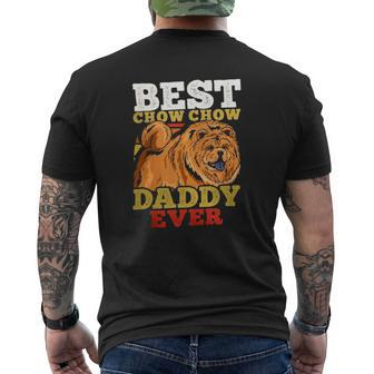 Chow Chow Daddy Dog Dad Retro Mens Back Print T-shirt | Mazezy