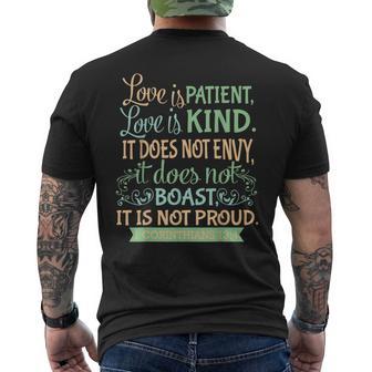 Christian Bible Verse Quote 1 Corinthians 134 Men's T-shirt Back Print - Monsterry DE