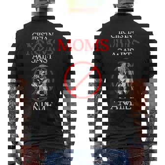 Christian Moms Against Anime Anime Men's T-shirt Back Print | Mazezy