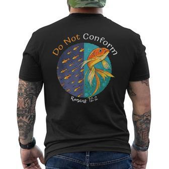 Christian Do Not Conform To This World Romans 122 Men's T-shirt Back Print - Monsterry