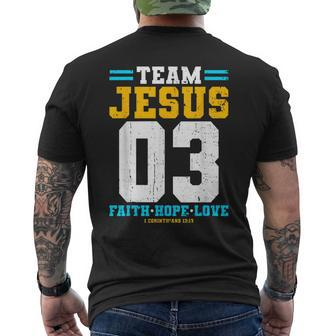 Christian Team Jesus 03 Faith Hope Love Men's T-shirt Back Print - Monsterry UK