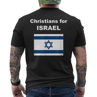 Christians For Israel Men's T-shirt Back Print - Seseable