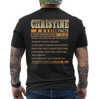 Christine Name Christine First Name Men's T-shirt Back Print - Monsterry