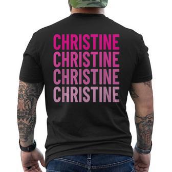 Christine Name Personalized Name Birthday Men's T-shirt Back Print - Monsterry UK