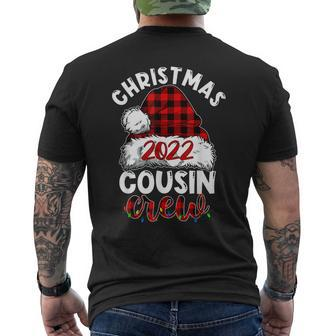 Christmas Cousin Crew 2022 Red Plaid Matching Pajamas Sets Mens Back Print T-shirt - Thegiftio UK