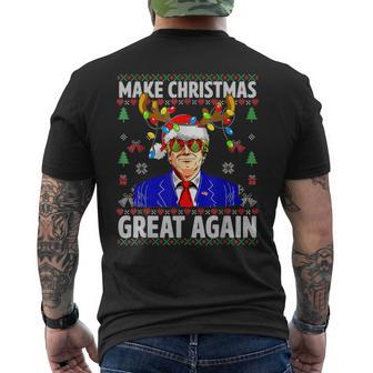 Make Christmas Great Again Trump Ugly Christmas Men V3 Mens Back Print T-shirt - Thegiftio UK