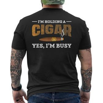 Cigar Smoking For Cigar Lovers Men's T-shirt Back Print - Monsterry AU