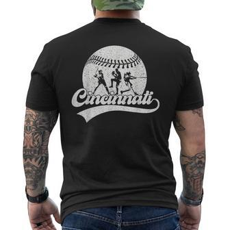 Cincinnati Cities Baseball Lover Baseball Fans Women Men's T-shirt Back Print | Mazezy