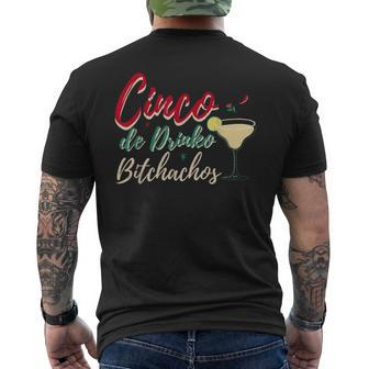 Cinco De Drinko Bitchachos Drinking Mexican Men's T-shirt Back Print - Seseable