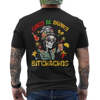 Cinco De Drinko Bitchachos Cinco De Mayo Drinking Men's T-shirt Back Print | Mazezy AU