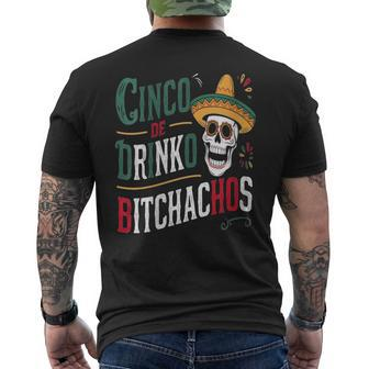 Cinco De Drinko Bitchachos Skull Cinco De Mayo For Man Women Men's T-shirt Back Print - Seseable