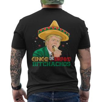 Cinco De Drinko Bitchachos Trump Cinco De Mayo Mexican Men's T-shirt Back Print - Monsterry CA