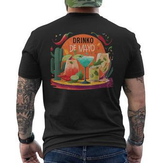 Cinco De Drinko Margarita Lustiges Mexikanisches Fest Cinco De Mayo T-Shirt mit Rückendruck - Seseable