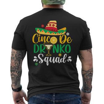 Cinco De Drinko Squad Funy 5 Cinco De Mayo Mexican Party Men's T-shirt Back Print | Mazezy AU