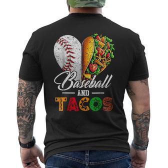 Cinco De Mayo Baseball Tacos Men's T-shirt Back Print | Mazezy