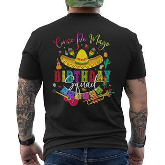 Cinco De Mayo Birthday Squad Cool Mexican Matching Family Men's T-shirt Back Print - Seseable
