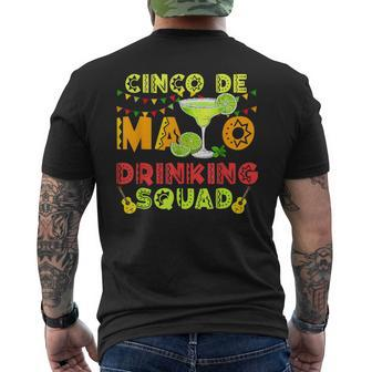 Cinco De Mayo Drinking Squad Cinco De Mayo Fiesta Party Men's T-shirt Back Print | Mazezy