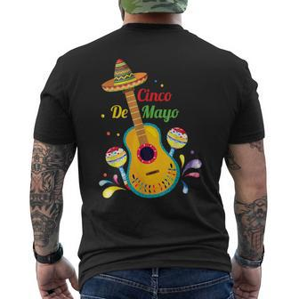 Cinco De Mayo Drinko De Mayo Music Guitar Lover Men's T-shirt Back Print - Monsterry AU