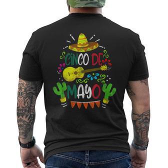 Cinco De Mayo Fiesta Taco Latino Music Mexican Sombrero Men's T-shirt Back Print - Monsterry AU