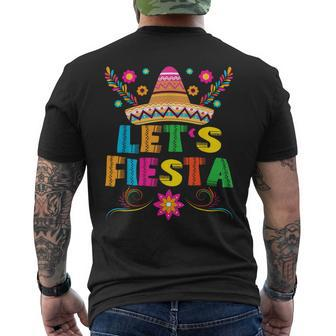 Cinco De Mayo Let's Fiesta Mexican Party Cinco De Mayo Men's T-shirt Back Print | Mazezy CA