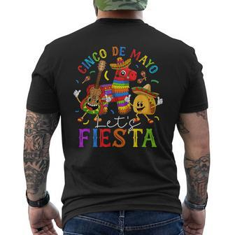 Cinco De Mayo Mexican Let's Fiesta Happy 5 De Mayo Men's T-shirt Back Print - Monsterry UK
