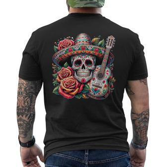 Cinco De Mayo Skull Sombrero Fiesta Mexican Skull Women Men's T-shirt Back Print | Mazezy