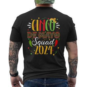 Cinco De Mayo Squad 2024 Family Matching Mexican Party Men's T-shirt Back Print - Thegiftio UK