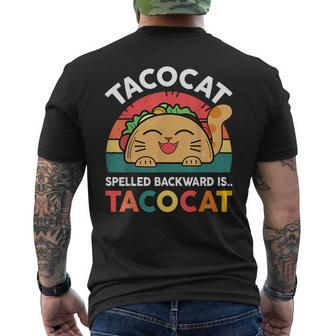 Cinco De Mayo Taco Ca Spelled Backward Tacocat Men's T-shirt Back Print - Monsterry