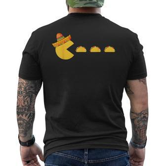 Cinco De Mayo Video Game Eating Tacos Retro Gamer Kid Men's T-shirt Back Print - Seseable