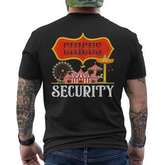 Circus Security Carnival Costume Carny Event Staff Circus Mens Back Print T-shirt - Thegiftio UK