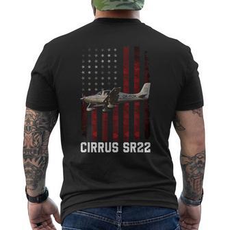 Cirrus Sr22 Aircraft Men's T-shirt Back Print - Monsterry