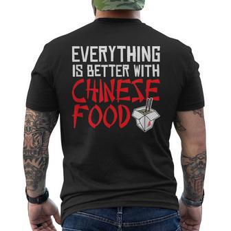 Cita Divertida De Comida Rápida Todo Es Mejor Con Comida China Camiseta Hombre Estampado Espalda - Regaloses