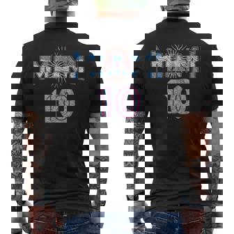 City Of Miami Argentina Blue Pink Sun 10 Flag Men's T-shirt Back Print - Seseable