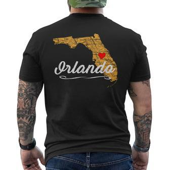 City Of Orlando Florida Vacation Souvenir Merch -Graphic Men's T-shirt Back Print - Monsterry UK