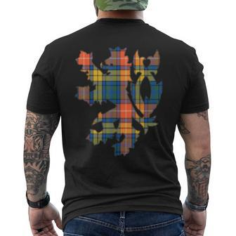 Clan Buchanan Tartan Scottish Family Name Scotland Pride Men's T-shirt Back Print - Seseable