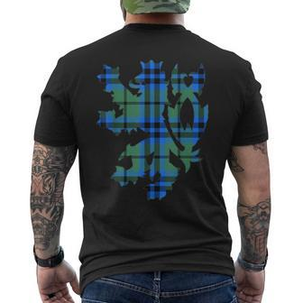 Clan Falconer Tartan Scottish Family Name Scotland Pride Men's T-shirt Back Print - Seseable