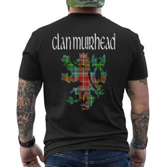 Clan Muirhead Tartan Scottish Family Name Scotland Pride Men's T-shirt Back Print - Seseable