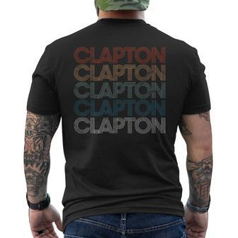 Clapton Name Retro Vintage Men's T-shirt Back Print - Seseable